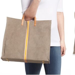 Clare V. Simply stripe nubuck tote